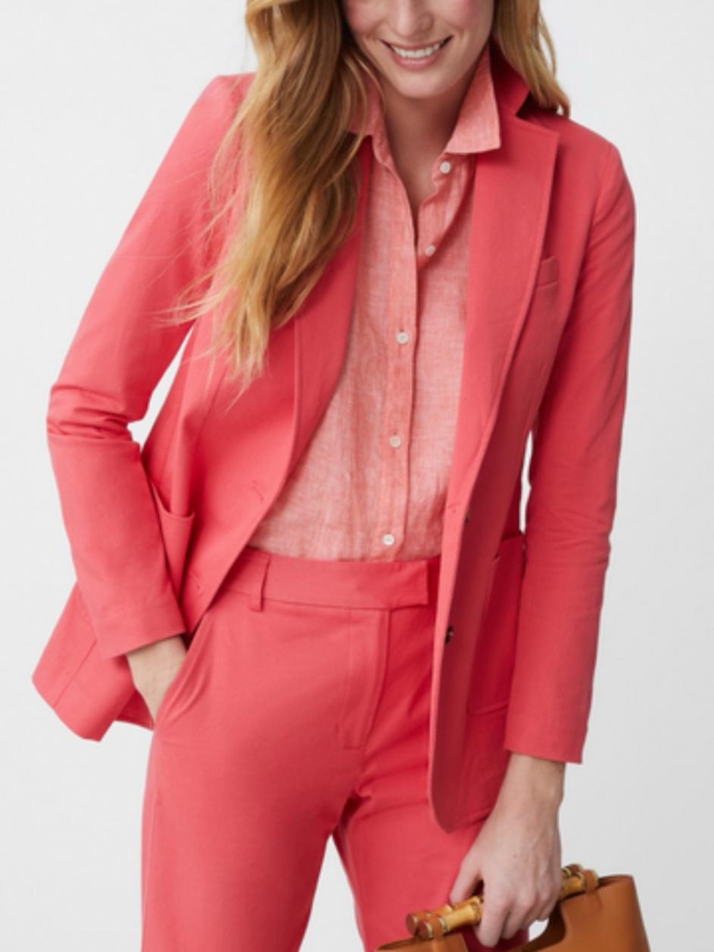 J McLaughlin Merona Cotton Blend Double Button Blazer 10